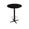 Holland Bar Stool Co 42" 211 Black Table, 30" dia. Top, Foot Ring 211-2242BW30RFTRG - alternate 1